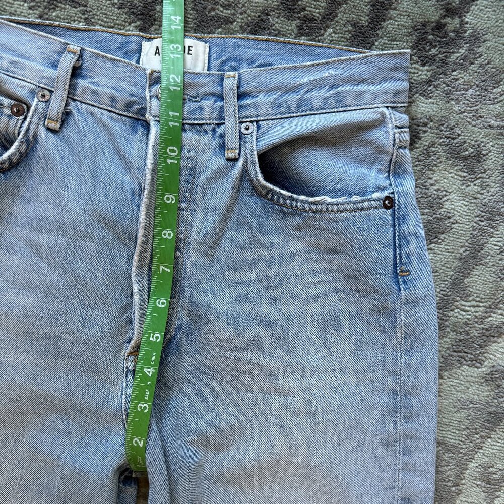 Agolde Riley Crop High Rise Straight Jeans - Picture 7 of 13